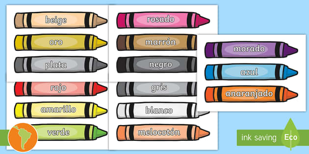 Pósters: Colores en crayones (Hecho por educadores)