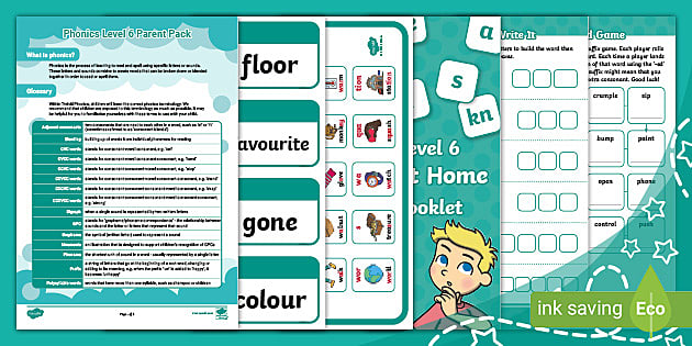 Phonics Phase 6 Learning At Home Activity Pack For Parents