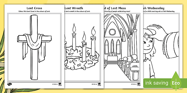 Ash Wednesday Colouring Pack Easter Teaching Resource