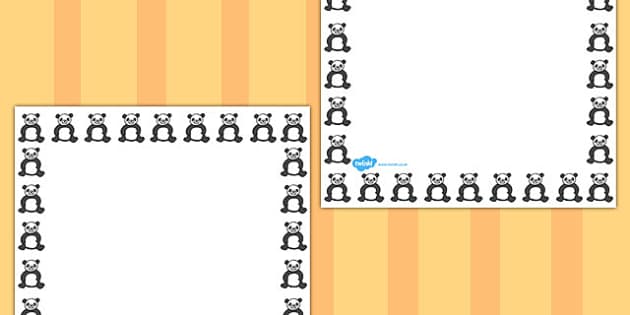 Panda border page | Easy to print | Twinkl (teacher made)