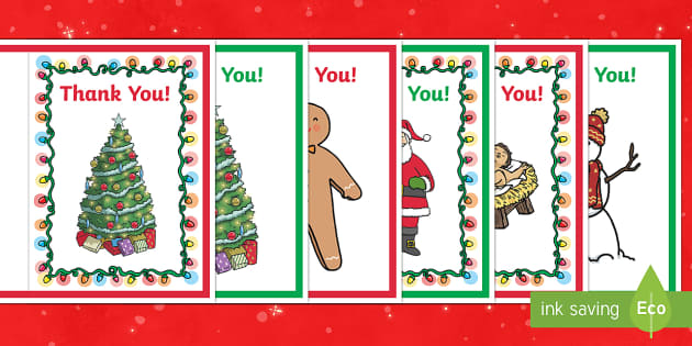 Holiday Card Templates - Printable Christmas Thank You Cards
