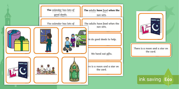 Ramadan And Eid Simple Sentence Matching Activity