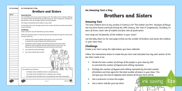 Brothers and Sisters Worksheet / Worksheet (teacher made)