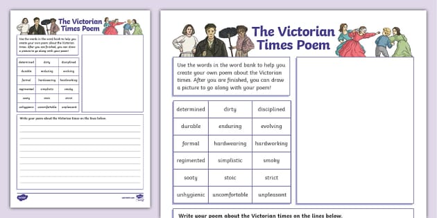 The Victorian Times Poem Writing Template (teacher Made)