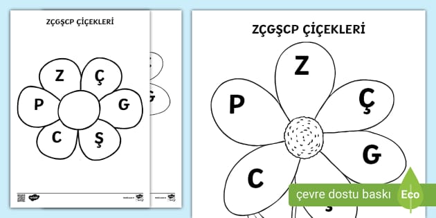 ZÇGŞCP ÇİÇEKLERİ (teacher made) - Twinkl