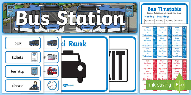 Bus Station Role Play Pack (teacher made) - Twinkl
