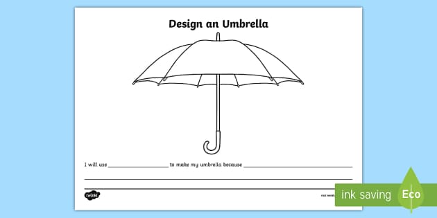 Editable Umbrella Template | Colour and Design Resources