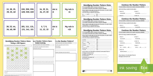 maths activities pattern worksheet for grade 3