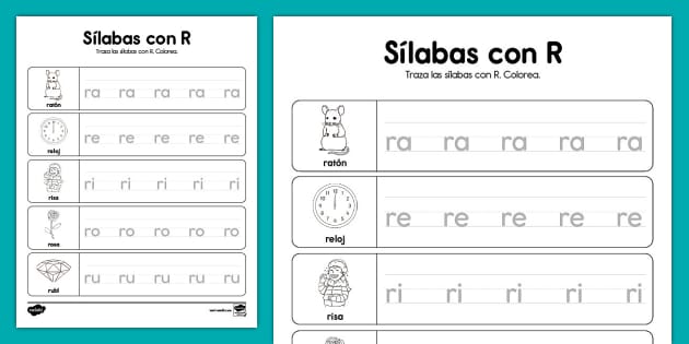 Actividad Sílabas Iniciadas Con R Teacher Made Twinkl 4689