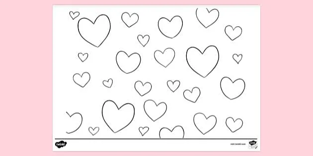 FREE Blank Heart Template  Printable Coloring Template