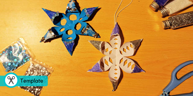 3D Snowflakes Craft, Paper