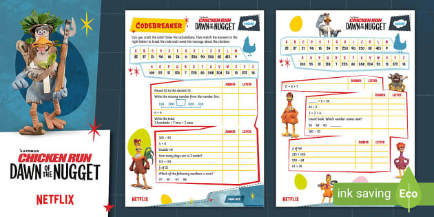 Free! - 👉 Chicken Run: Dawn Of The Nugget Maths Codebreaker [ages 7-9]