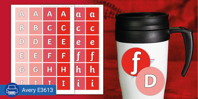 Alphabet | Red Colour | Stickers (teacher made) - Twinkl