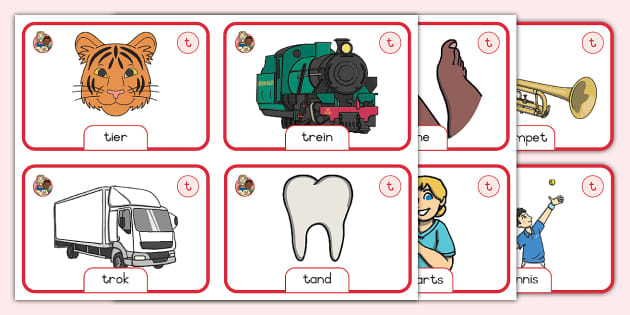 Graad R Klanke Flitskaarte T (Teacher-Made) - Twinkl