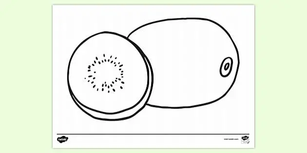 kiwi and pear coloring pages