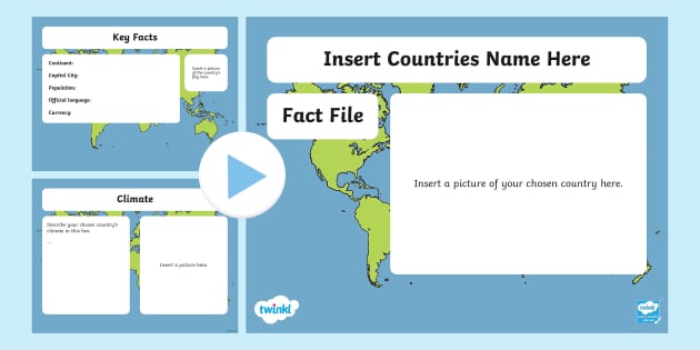 Country Fact File PowerPoint Template (teacher made)