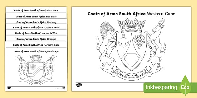 South African Coat Of Arms Printable