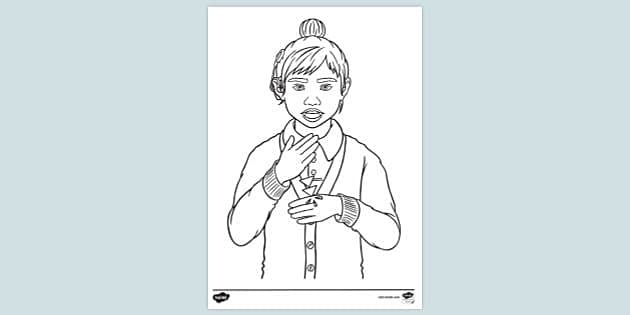 FREE! - BSL Child Activity Work Colouring Sheet | Colouring Sheets