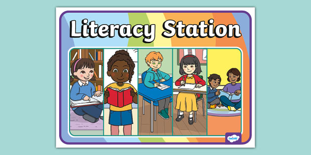 Literacy Station Display Poster Teacher Made Twinkl