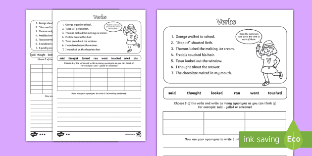 sorting verbs worksheets primary resources teacher made