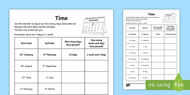 Worksheet Works Multi Week Calendar