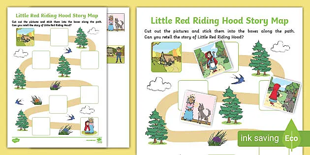 Little Red Riding Hood Cut And Stick Story Map Activity
