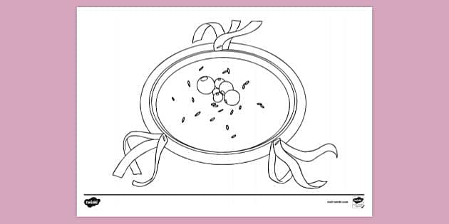 FREE! - Paper Plate with Rice and Beads Colouring | Colouring Sheets