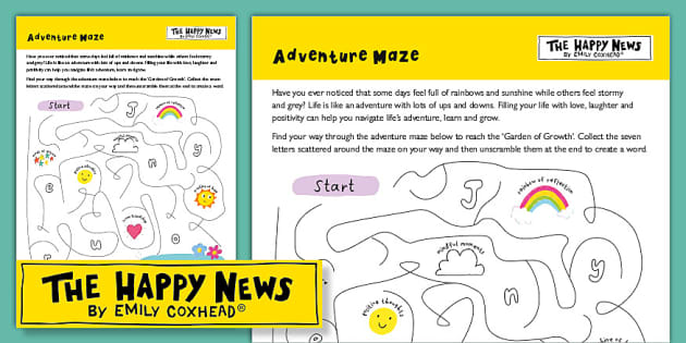 FREE! - Adventure Maze Activity | The Happy Newspaper