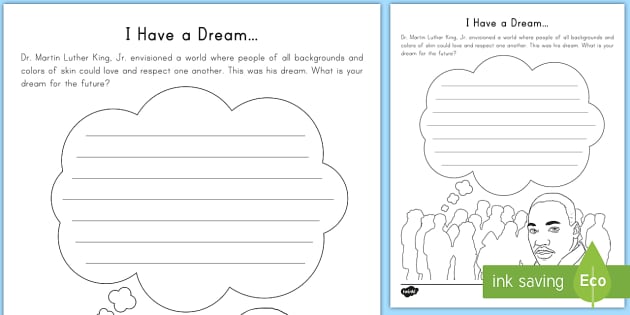  I Have A Dream Writing Prompt ELA Writing Twinkl