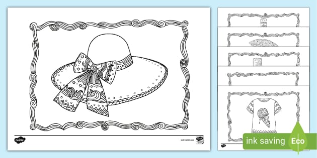 sun safety coloring pages