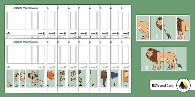 Animals Word Puzzles (Teacher-Made) - Twinkl Animals Word Puzzles (Teacher-Made) - Twinkl