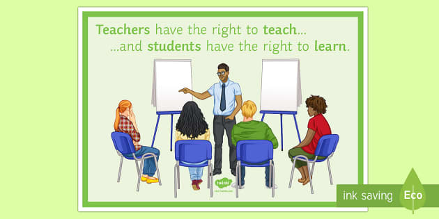 Teachers Have The Right To Teach Display Poster - Twinkl