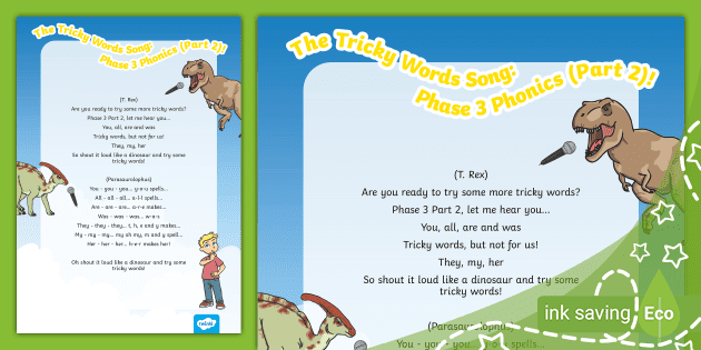 Key Tricky Words Phase2-3 Dinosaur  Bingo Game EYFS KS1 Homeschooling reading 