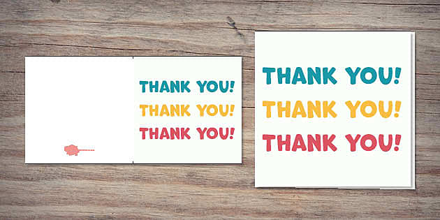 Printable Thank You Cards | Twinkl Party (teacher made)