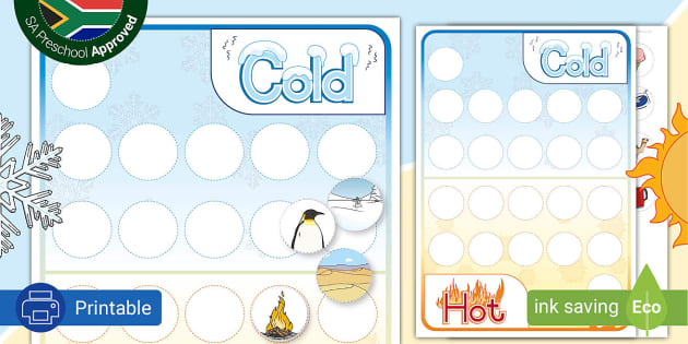 hot and cold sorting preschool