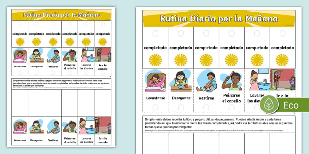 Libro De Solapas Rutina Diaria Por La Ma ana