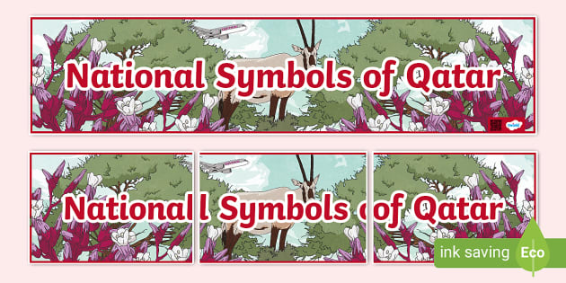 National Symbols of Qatar Display Banner - Twinkl