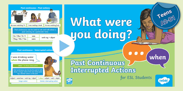 ESL What Are You Doing? Present Continuous PPT Adults A2