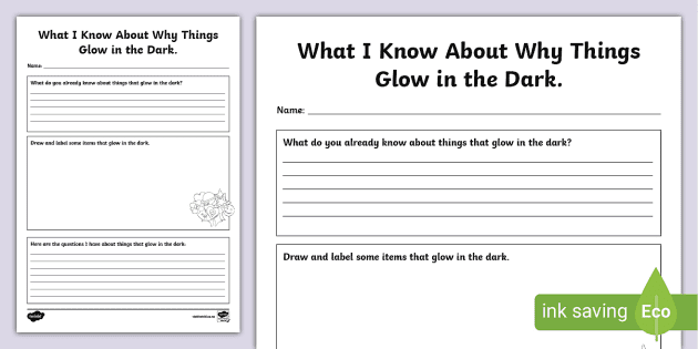 What Makes Things Glow in the Dark ? 