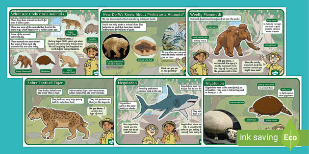 Kindergarten All About Prehistoric Animals Fact Files