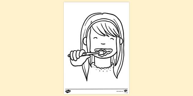 hair brush coloring page