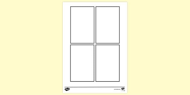 FREE Rectangles In Quarters Lengthways Colouring Sheet