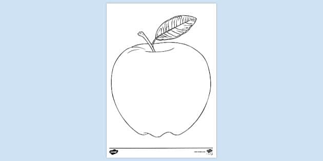 Apple Colouring Sheet | Colouring Sheet | Twinkl Resources