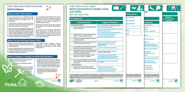 AQA Unit Award Plan Body & Beyond Little Crafters March 2023