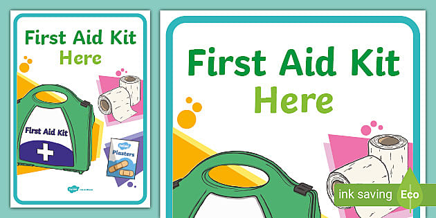 👉 First Aid Poster  First Aid Box Sign (teacher made)