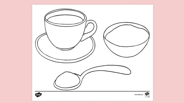 FREE! - Cup of Tea Sugar Bowl and Sugar Colouring