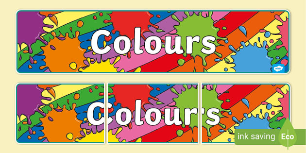 Colours Display Banner Ι EYLF Classroom Display Ι Twinkl