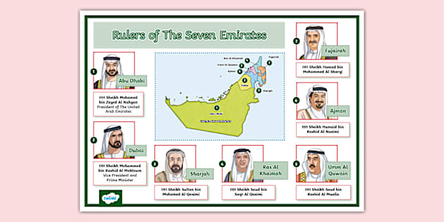 Rulers of The Seven Emirates Poster (teacher made) - Twinkl