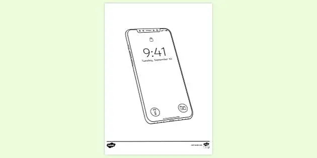 Smartphone Colouring Sheet