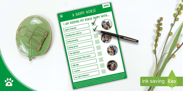 A Happy Horse Checklist - Horse Care - Twinkl Pets - Twinkl